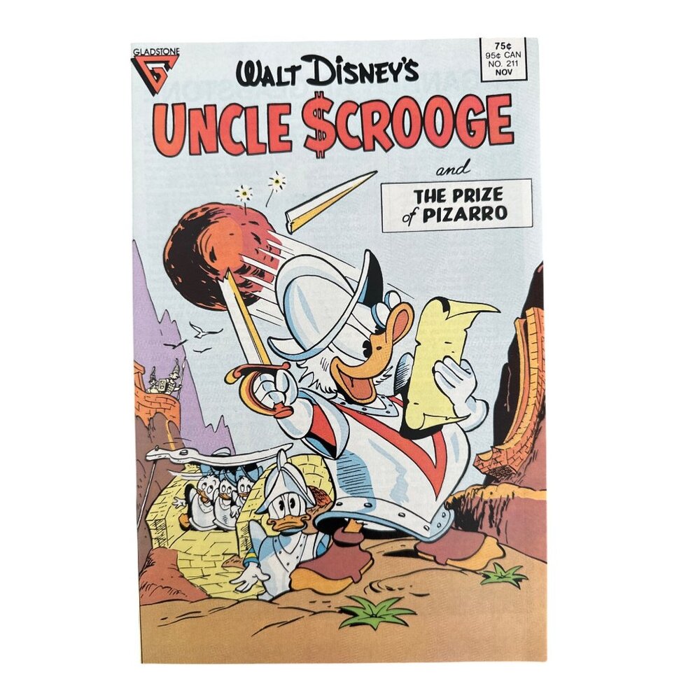 Gladstone Walt Disney Uncle Scrooge Comic Book #211 November 1986 Bagged Boarded